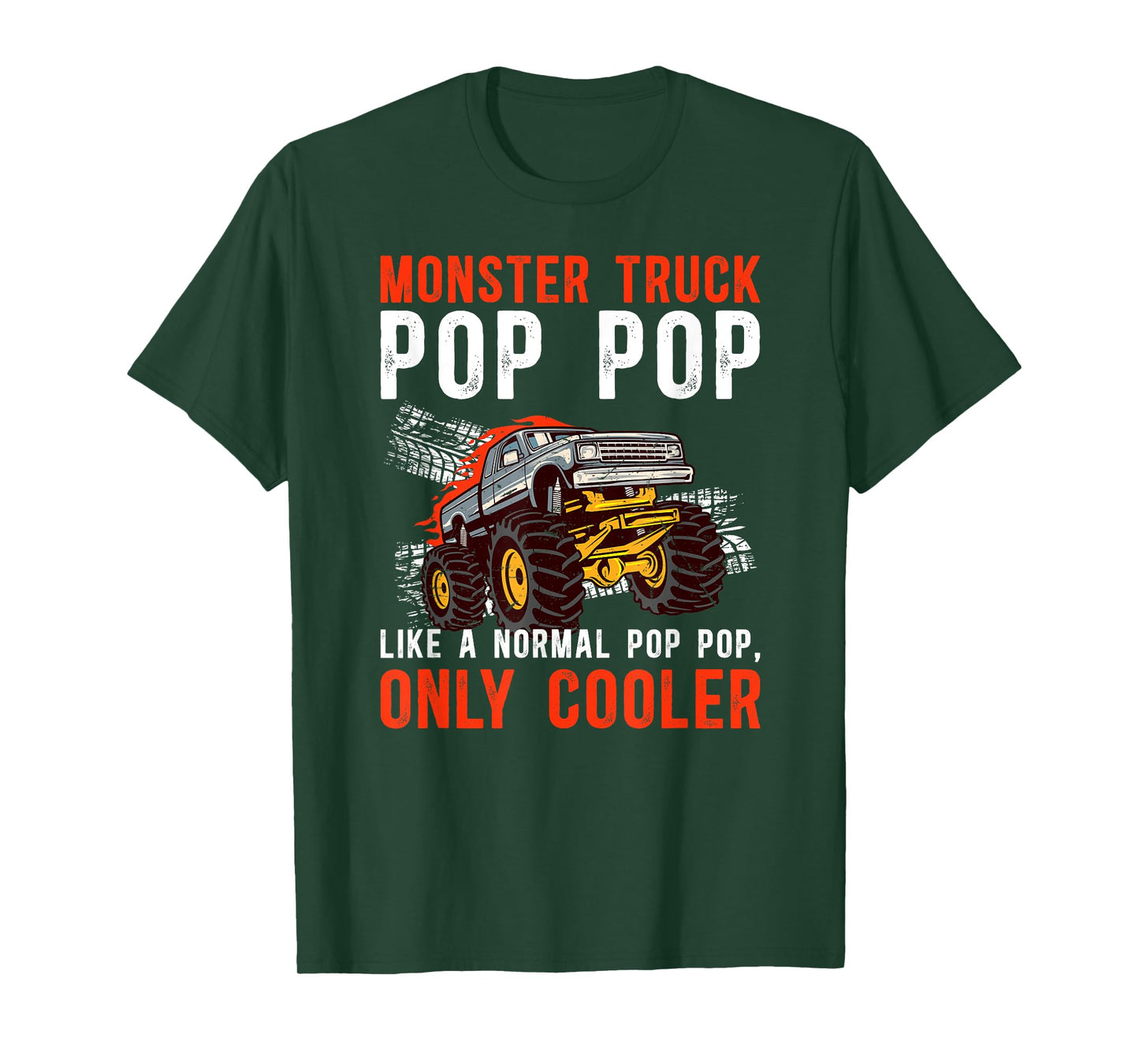 Monster Truck Pop Pop Cool Monster Truck Pop Pop Grandpa T-Shirt