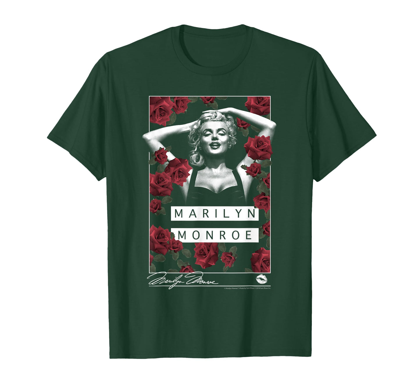 Marilyn Monroe Rose Garden Silhouette T-Shirt Small
