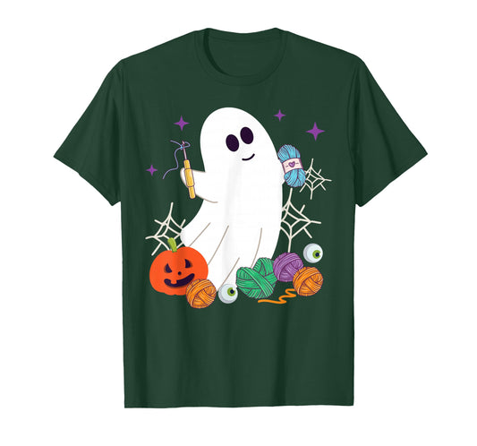 Crocheting Halloween Ghost T-Shirt