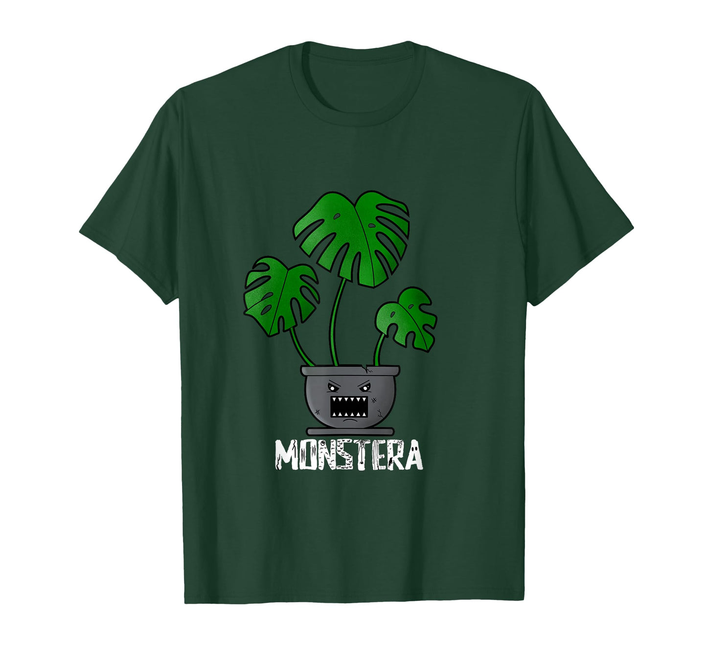Monstera Deliciosa Plant Lover Funny Monster Dad Joke T-Shirt