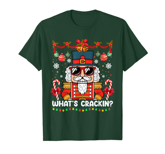 Nutcracker What's Crackin Funny Christmas Men Women Kids T-Shirt