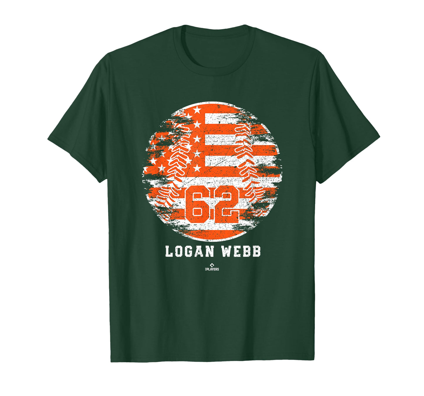 Vintage Baseball Flag Logan Webb San Francisco MLBPA T-Shirt
