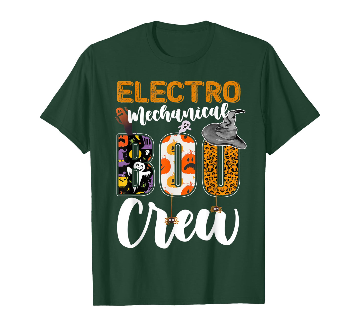 Electro-mechanical Boo Crew Halloween Matching Tech T-Shirt