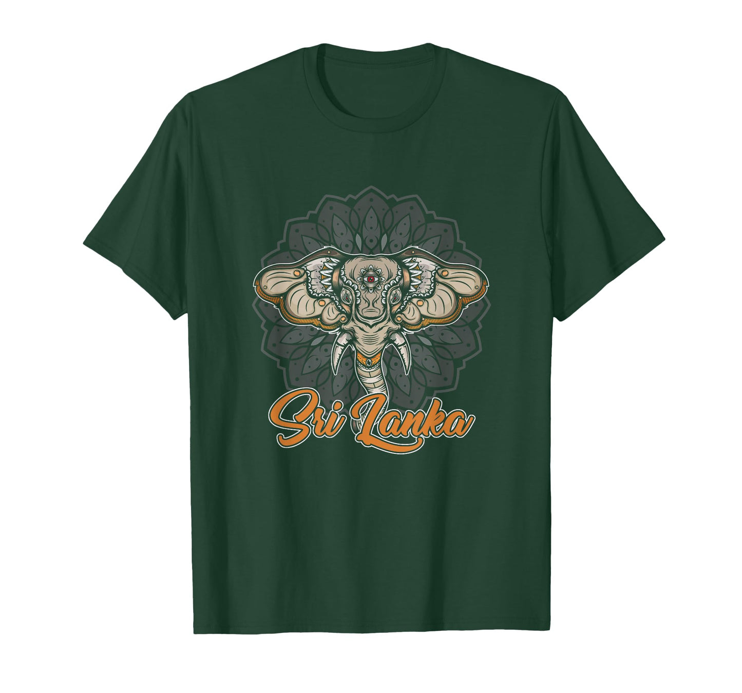 Sri Lankian Mandala Elephant Art Sri Lanka National T-Shirt
