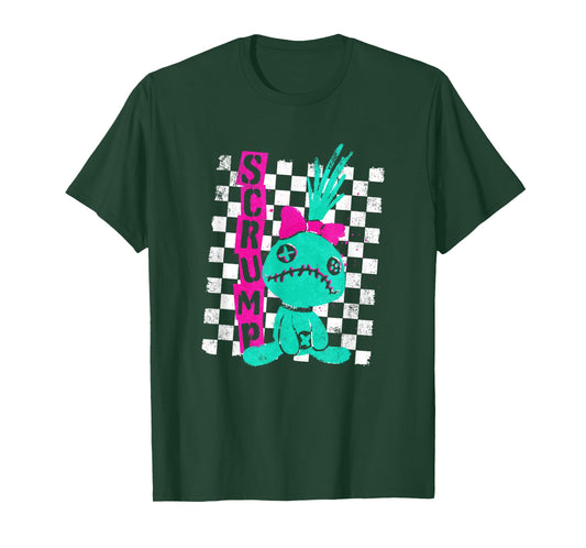 Disney Lilo & Stitch Scrump Punk Rock Style Vintage Poster T-Shirt