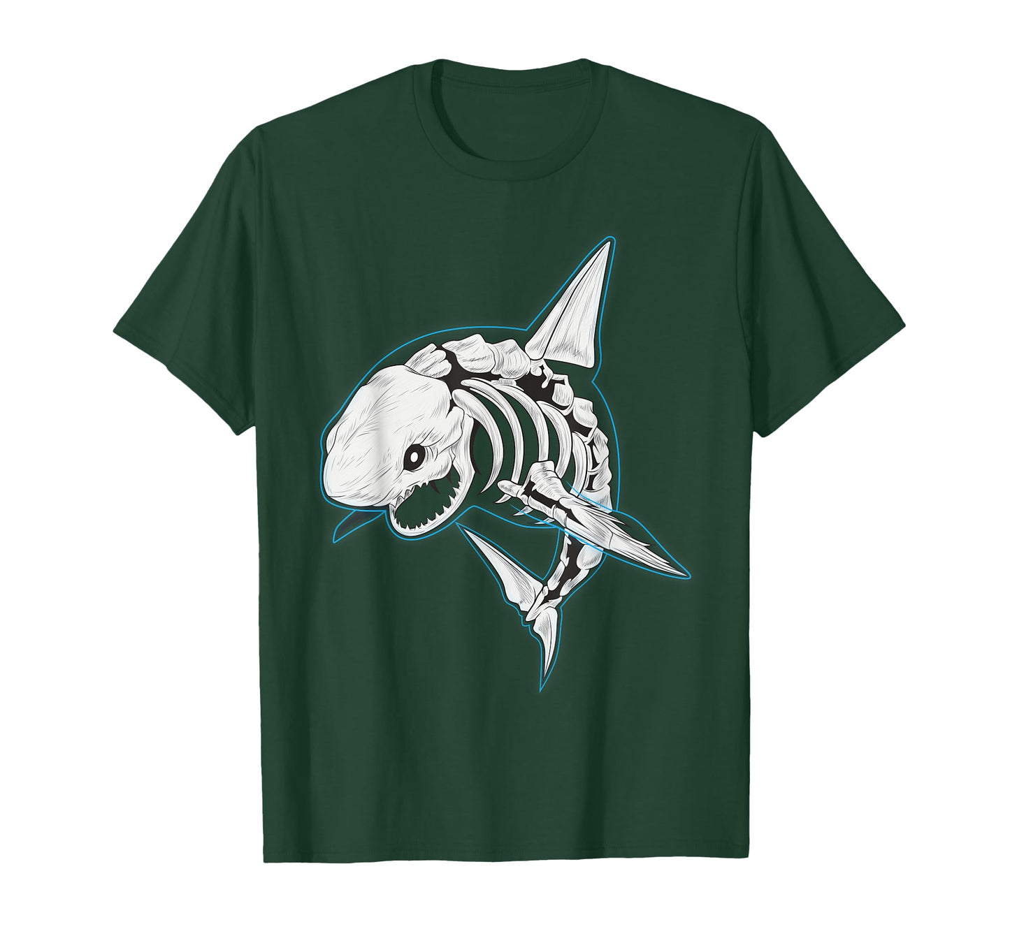 Shark Ghost Shirt Spooky Shark Halloween Costumes Skeleton T-Shirt