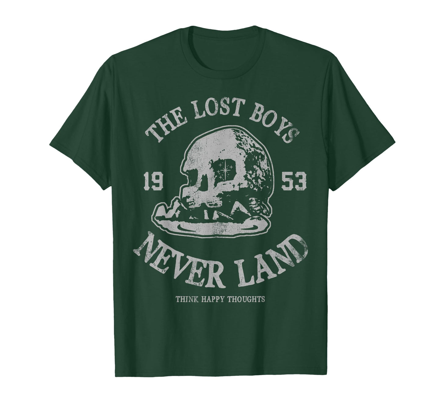 Disney Peter Pan The Lost Boys Think Happy Thoughts T-Shirt Small