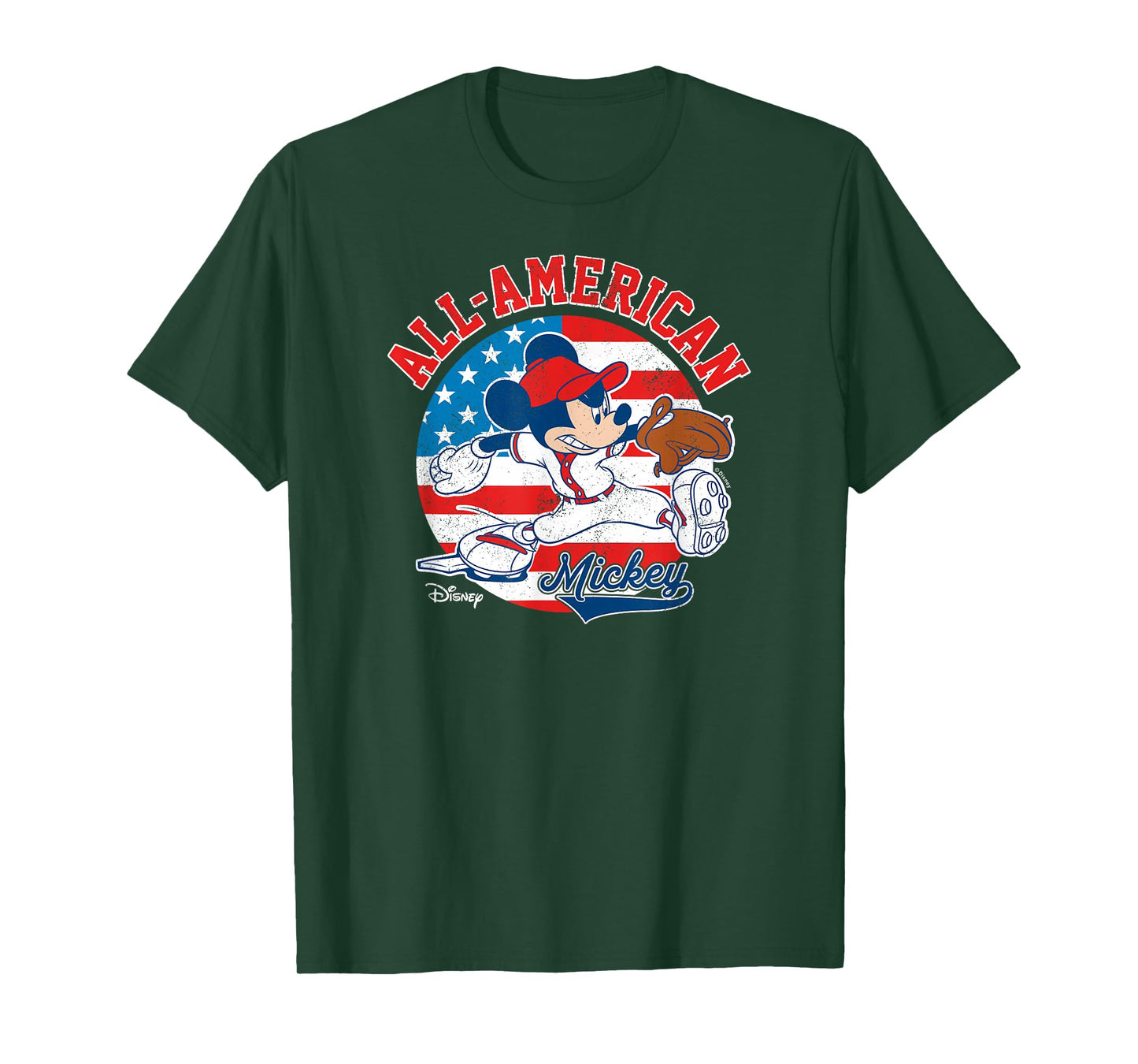 Disney - Mickey Americana Baseball T-Shirt