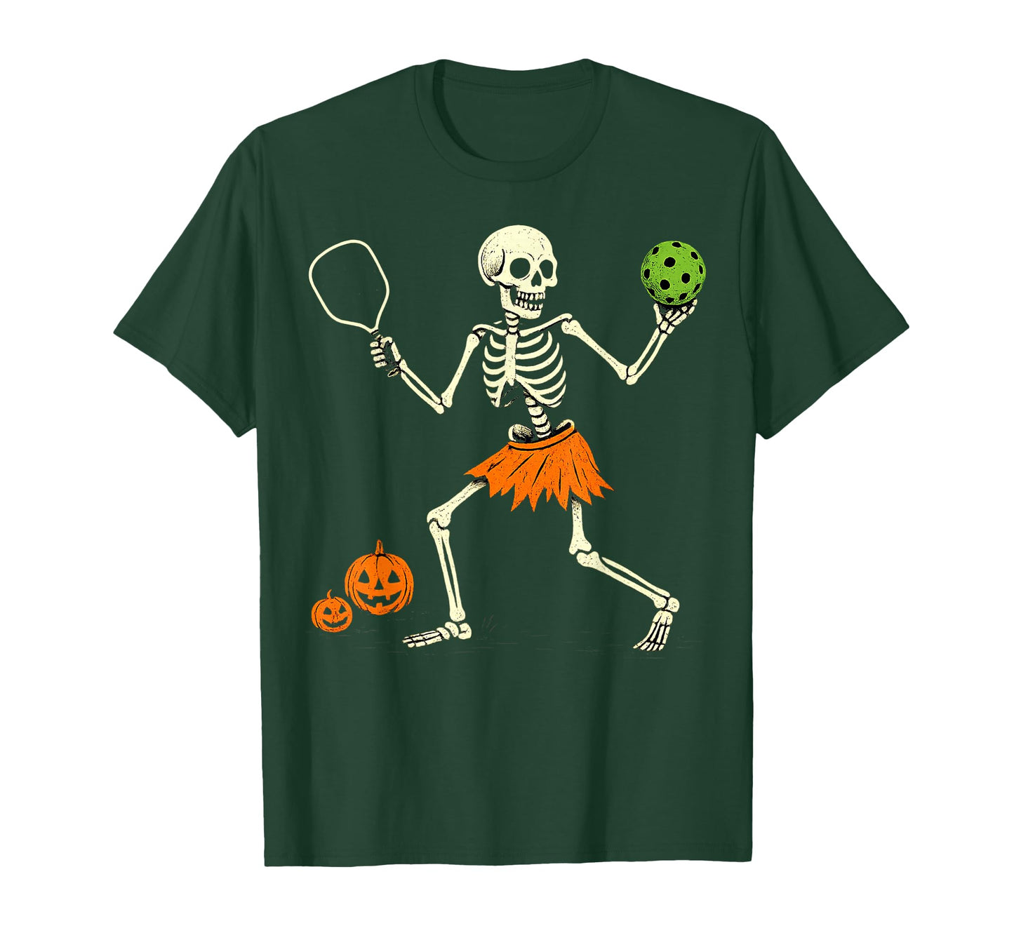 Spooky Pickleball Halloween Skeleton Costume Women T-Shirt