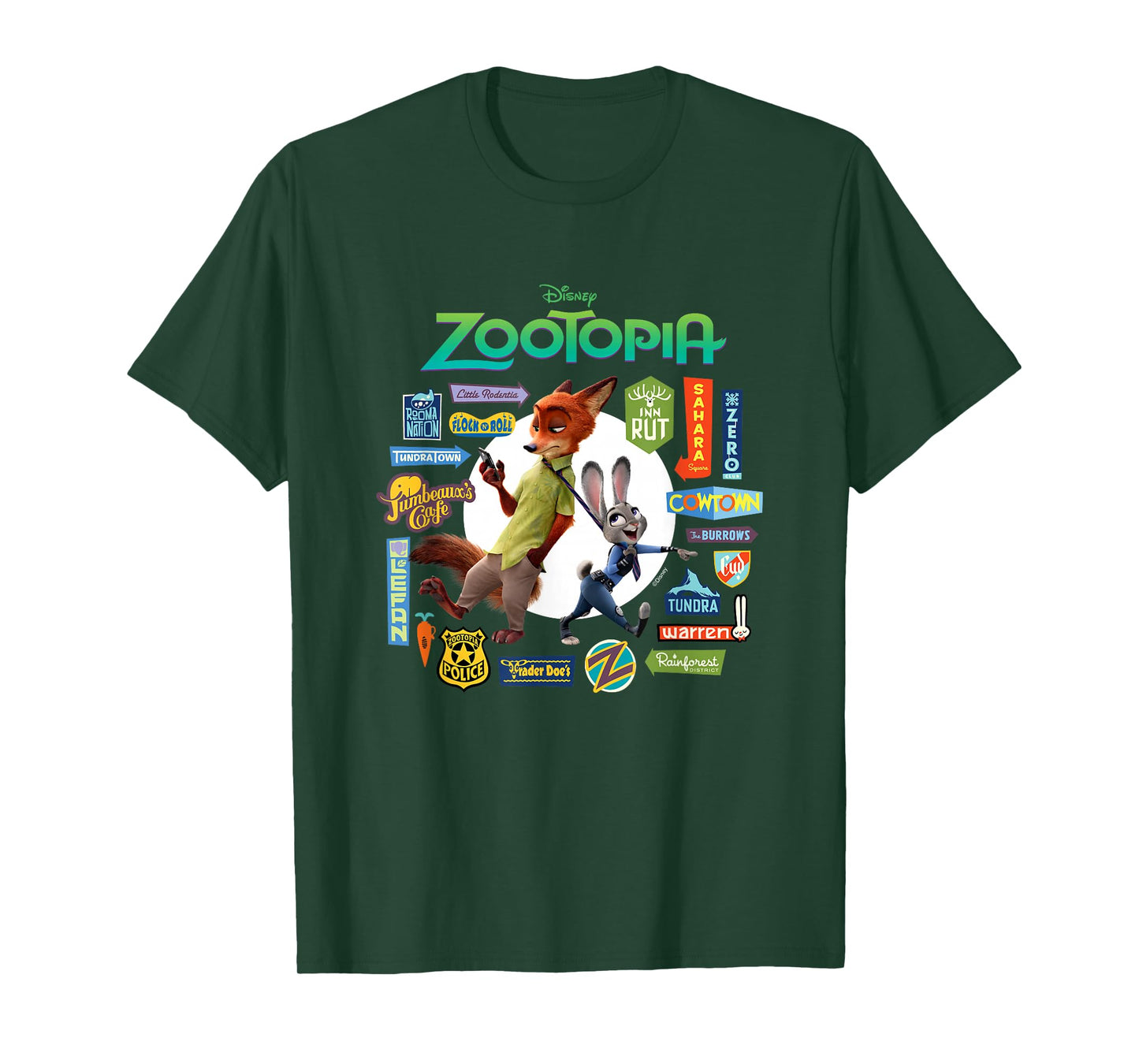 Zootopia - Nick and Judy Signs T-Shirt