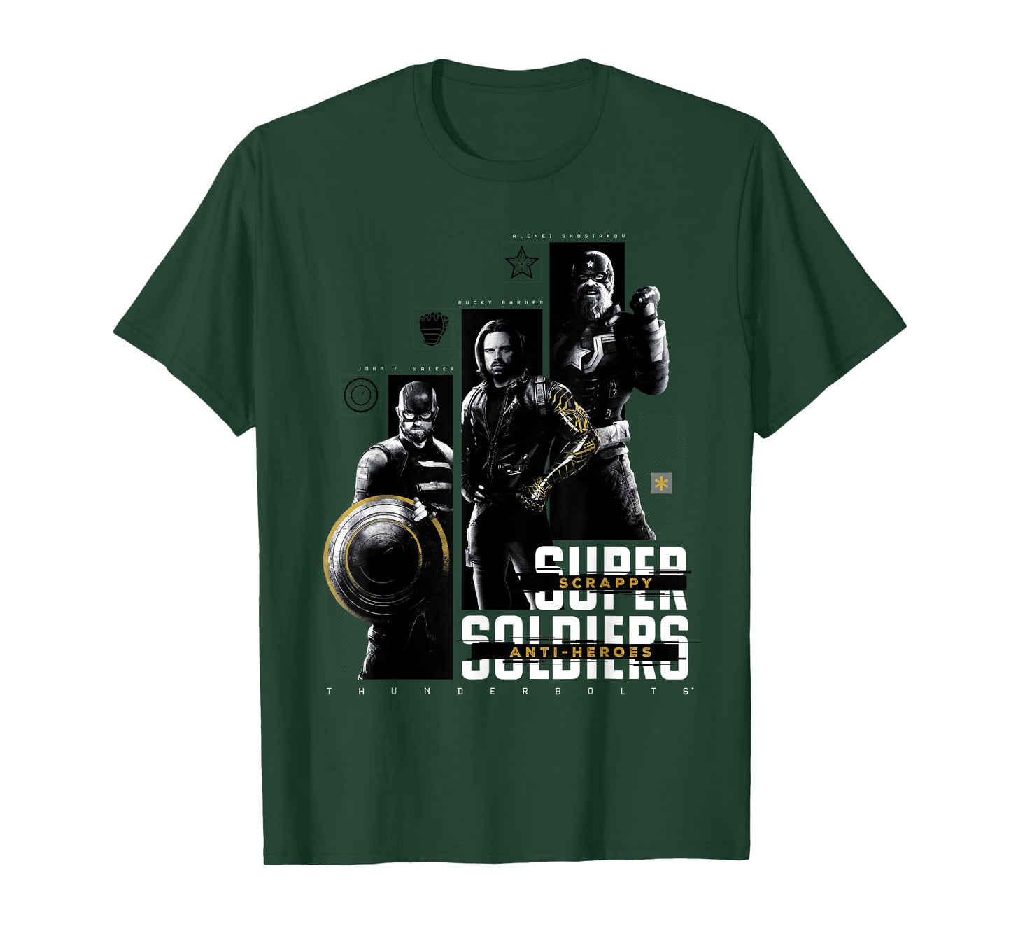 Marvel Studios Thunderbolts Scrappy Anti-Heroes Trio T-Shirt