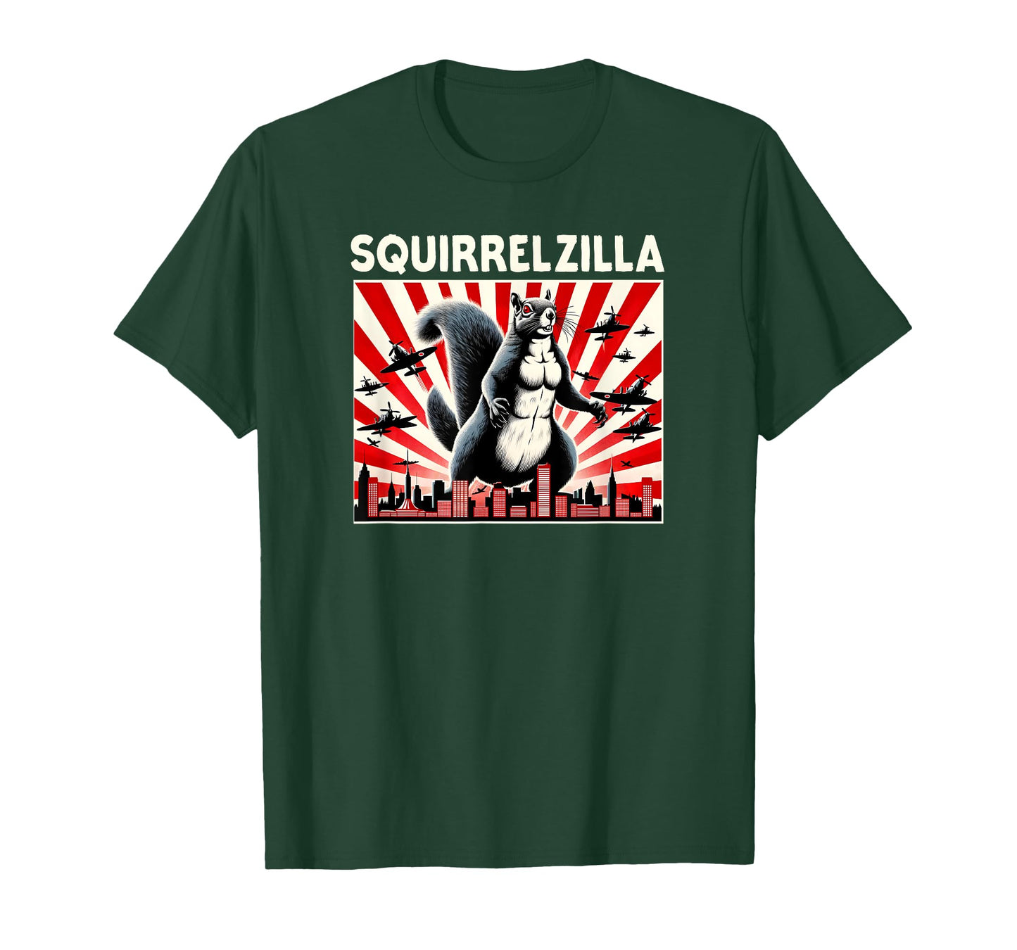 Anime Squirrel Design Clothes Squirrelzilla Japanese Kaiju Squirrel T-Shirt