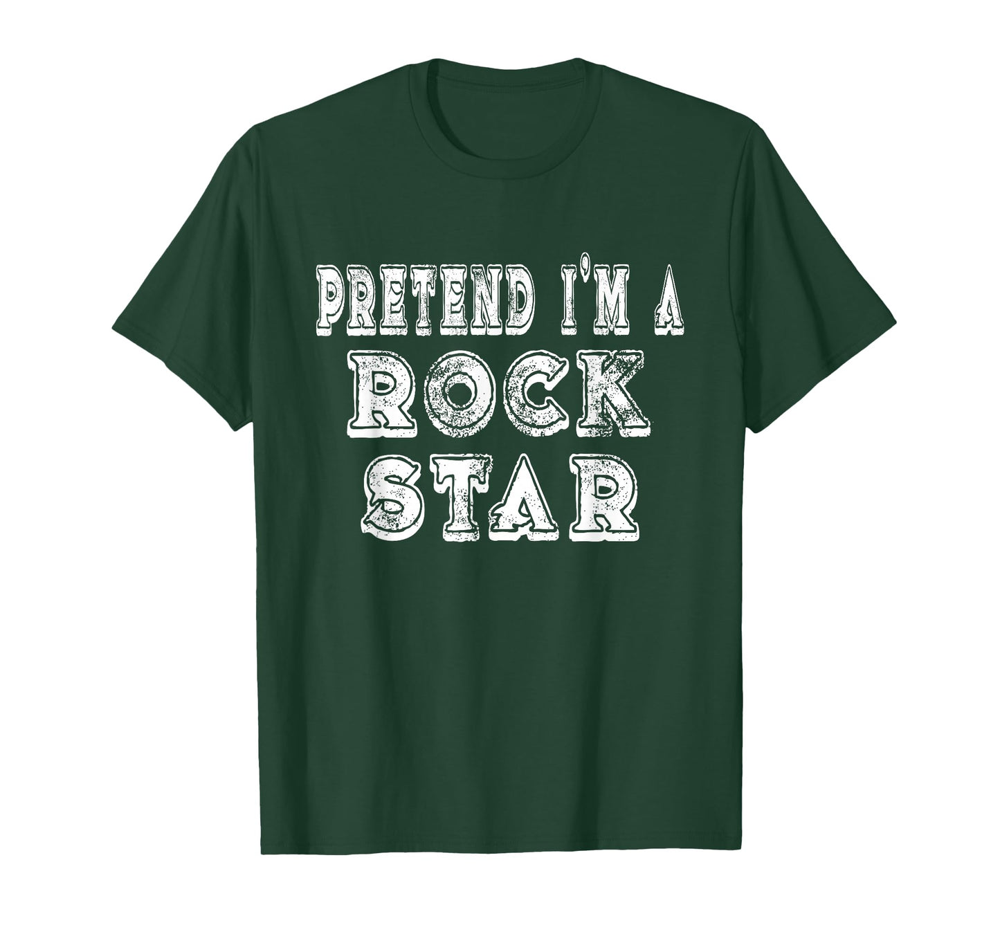 Lazy Pretend I'm A Rock Star Easy Funny Halloween Costume T-Shirt