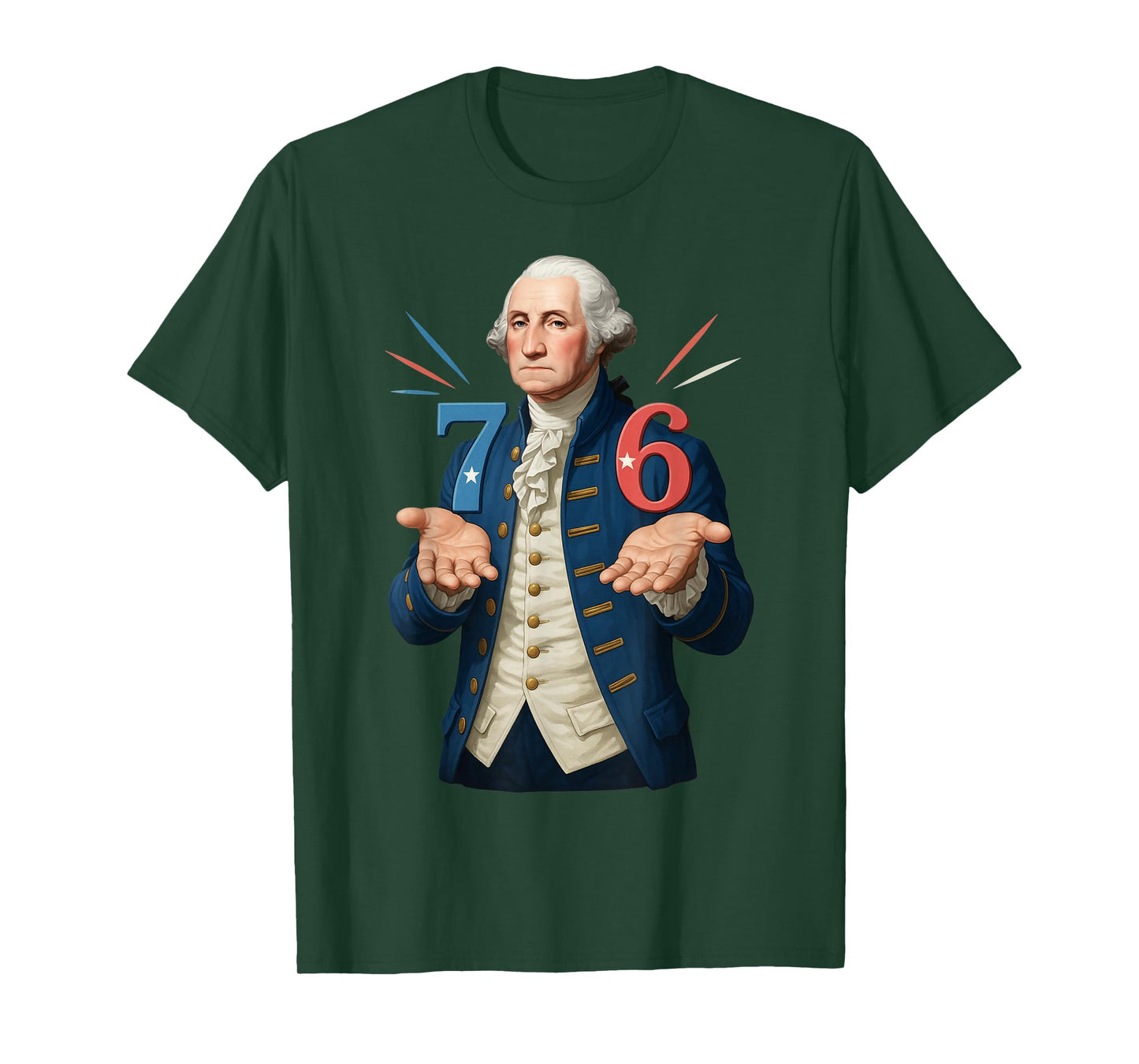 HUGvyn 6-7 7-6 George Washington Seven Six Teacher American T-Shirt