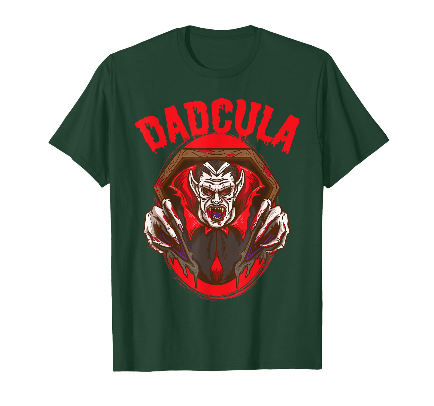 Mens Dadcula Halloween Costume Dad Daddy Dracula Monster T-Shirt