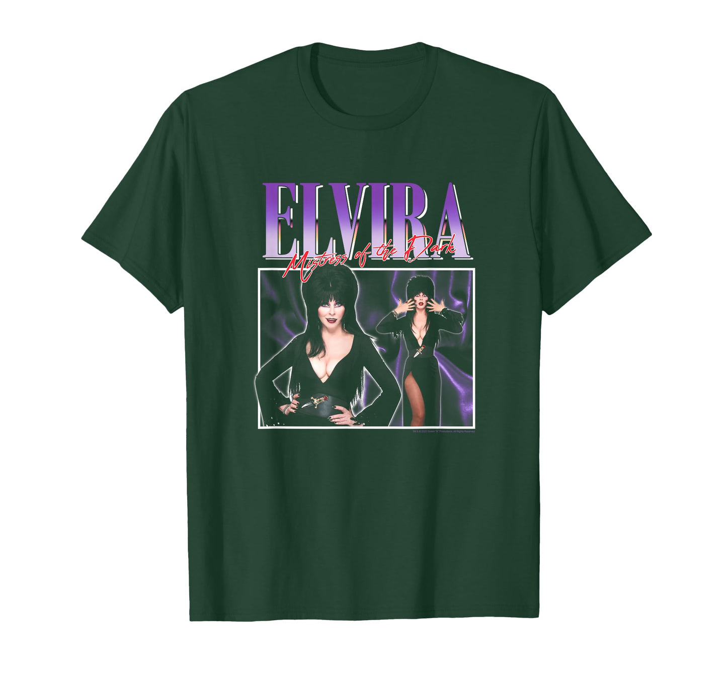 Elvira, Mistress of The Dark Purple 90's Horror T-Shirt