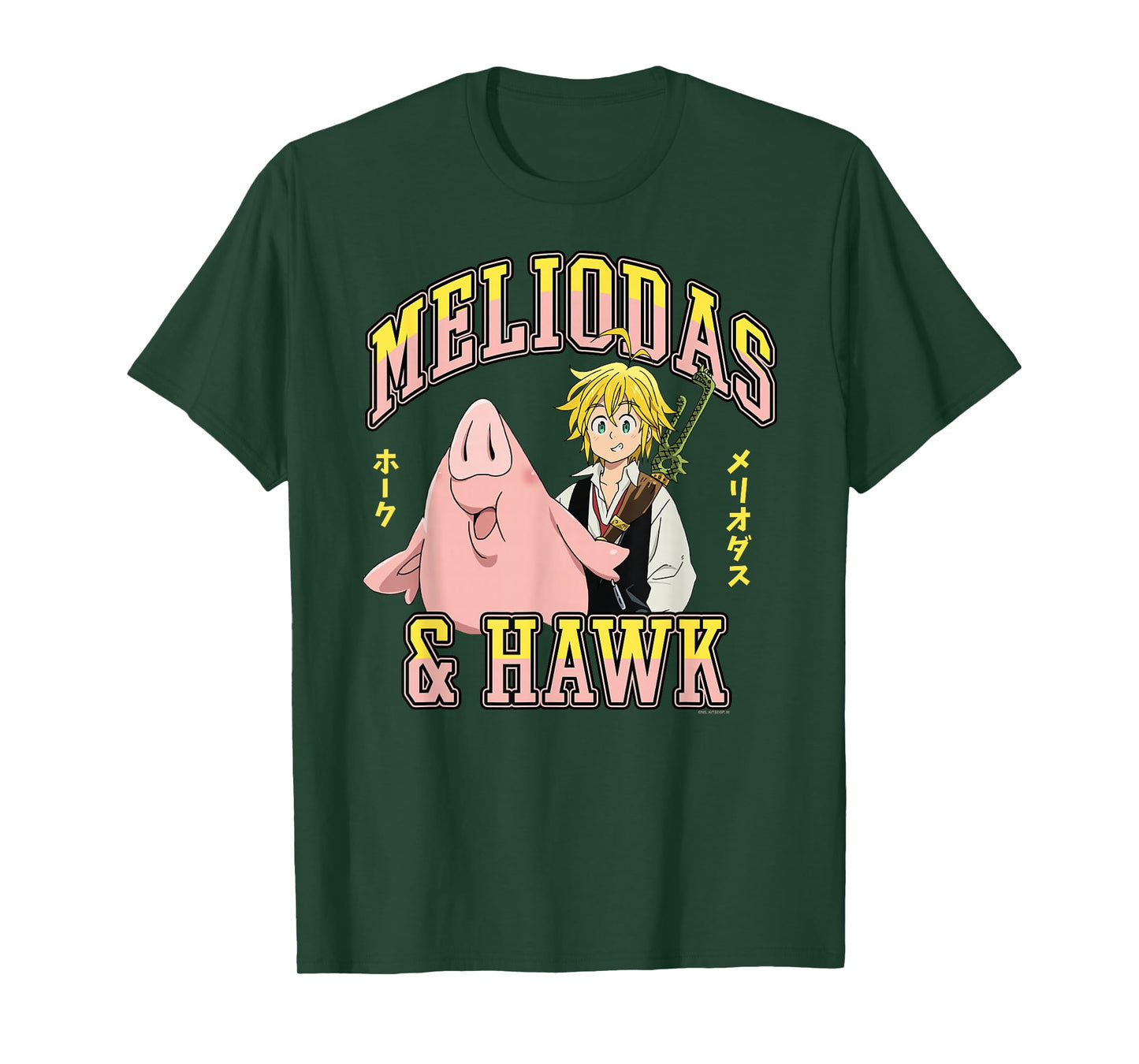 The Seven Deadly Sins Meliodas & Hawk Portrait Anime T-Shirt