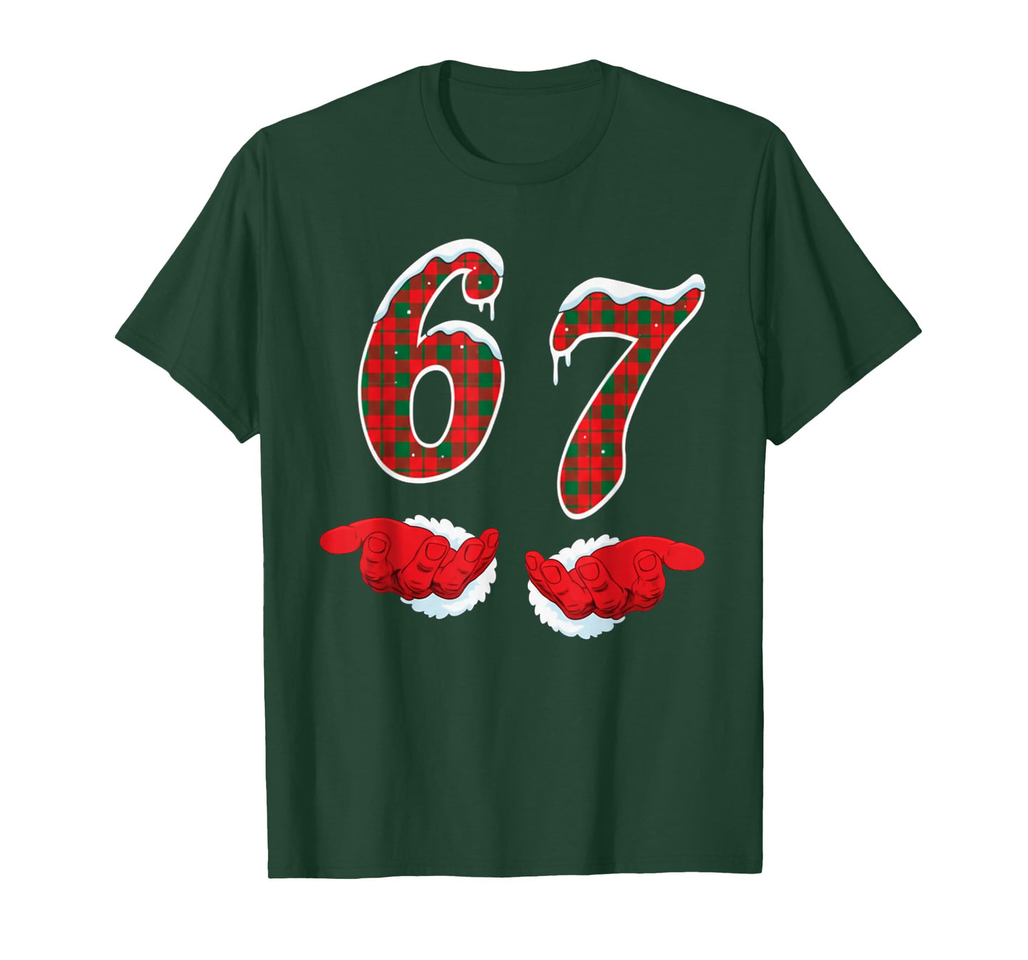 Funny Six Seven 67 Meme 67 Christmas Holiday Women Kids Xmas T-Shirt
