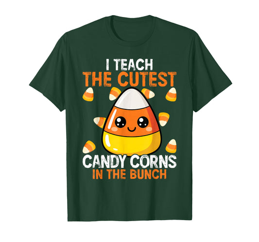 I Teach Cutest Candy Corn in The Patch Teacher Halloween T-Shirt