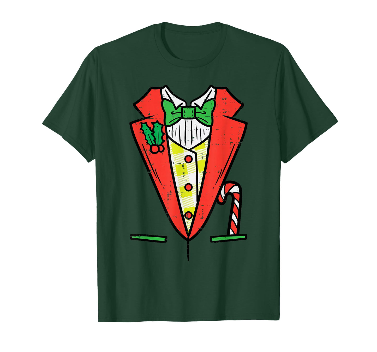 Christmas Tuxedo Costume Funny Xmas Tux Bowtie Men Boys Kids T-Shirt