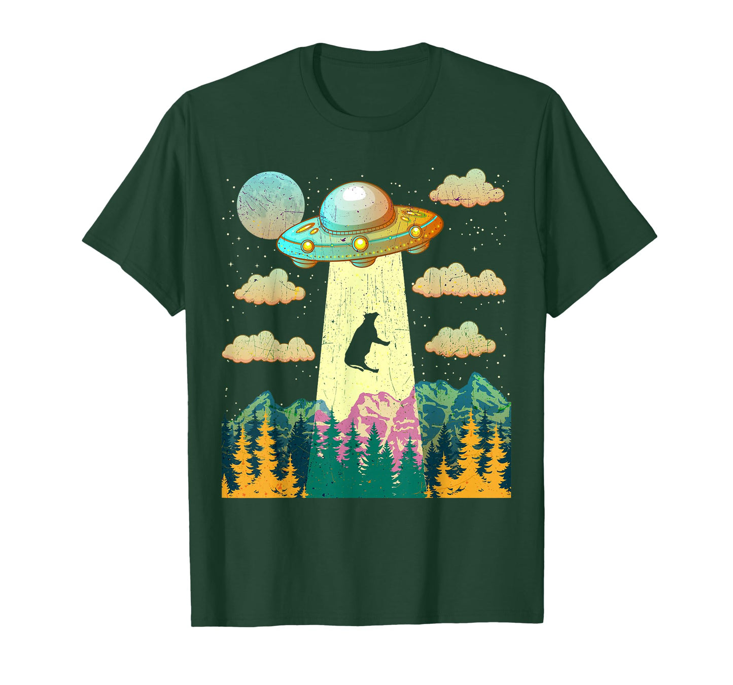 Cow UFO Abduction Vintage BELIEVE Retro Gift T-Shirt