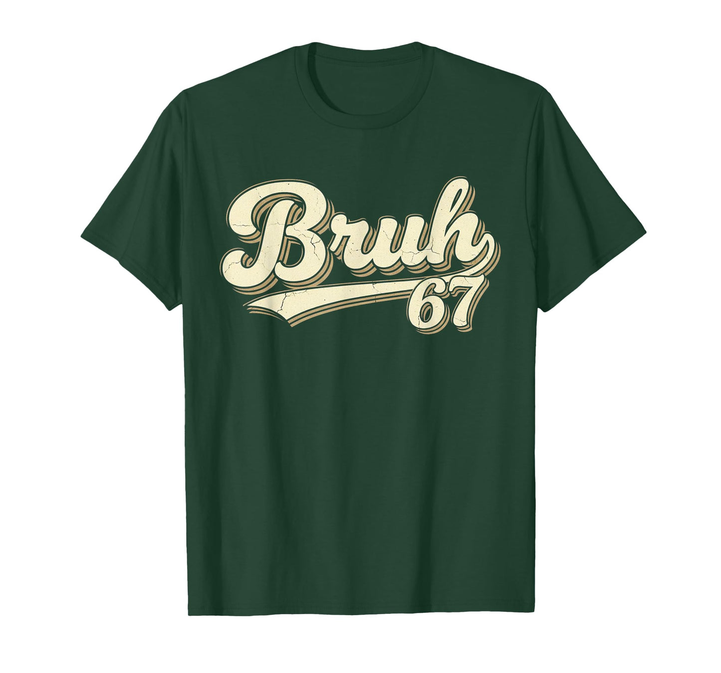 Bruh 67 Baseball Style Meme Slang Sports Number Graphic T-Shirt