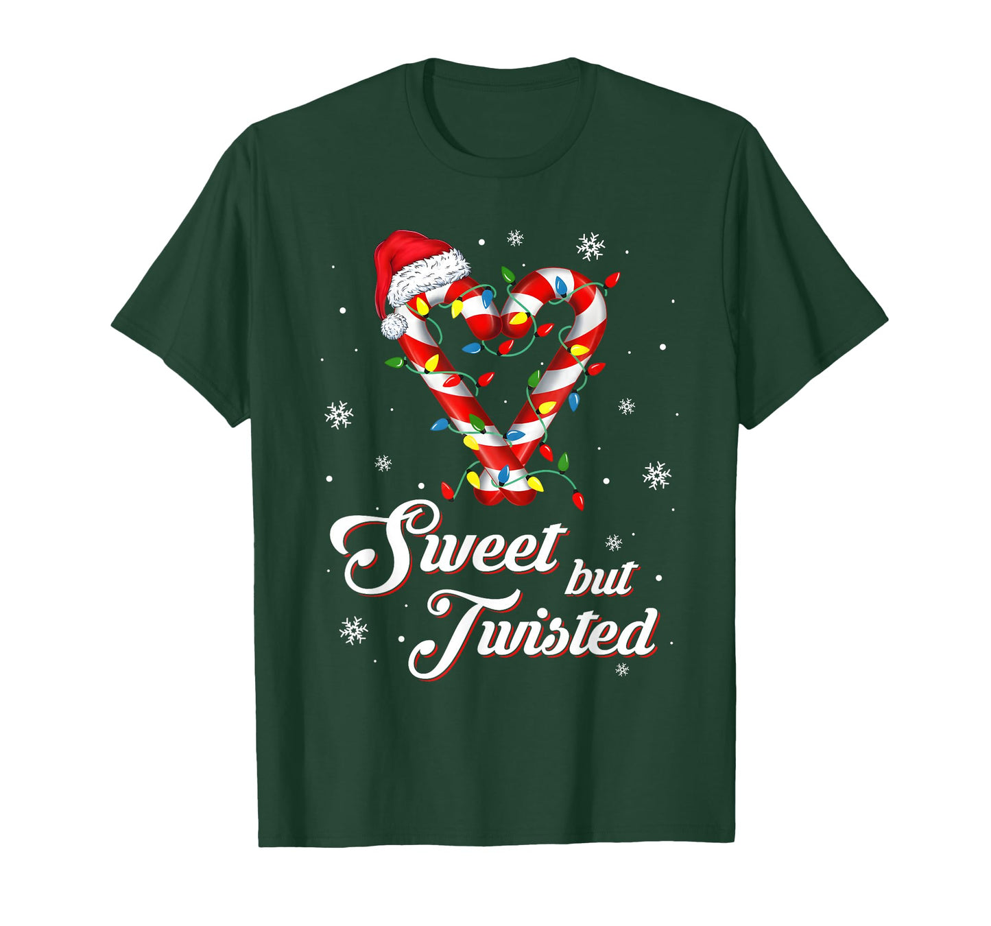 Sweet But Twisted Funny Christmas Candy Cane Xmas Holiday T-Shirt
