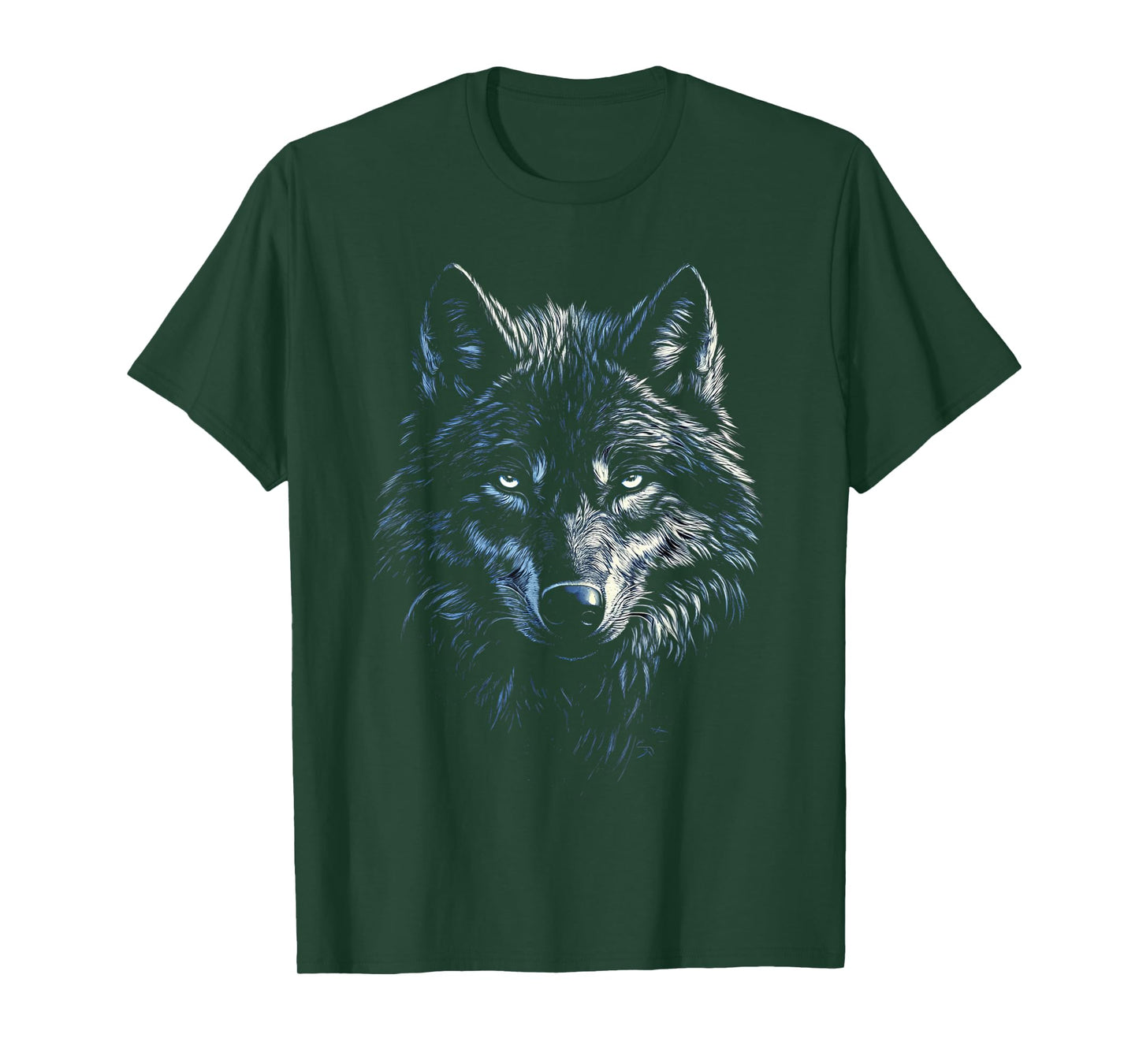Timber Wolf Face Portrait Distressed Graphic Art Lover Gifts T-Shirt