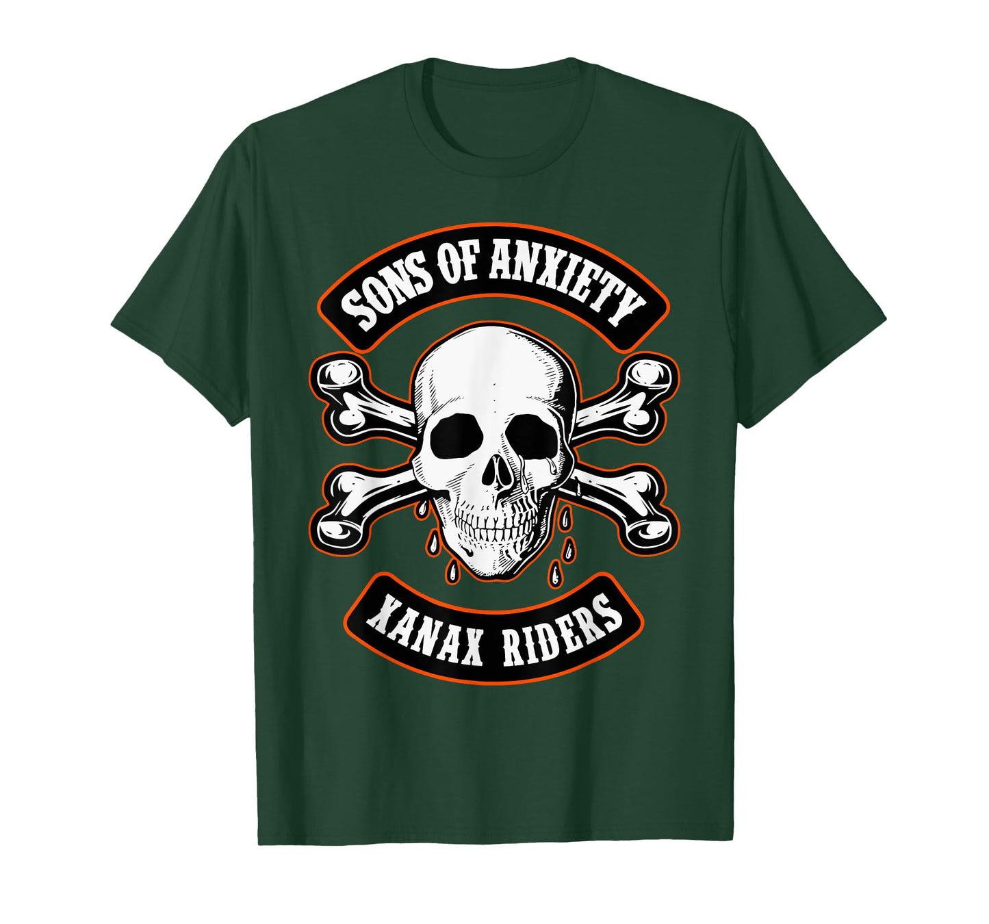Sons Of Anxiety Xanax Riders Funny Skull T-Shirt