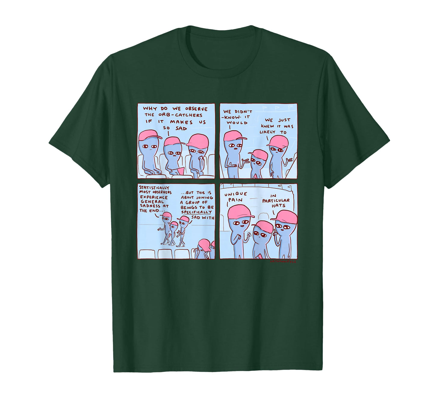 Threadless Nathan W. Pyle Strange Planet Unique Pain Graphic T-Shirt