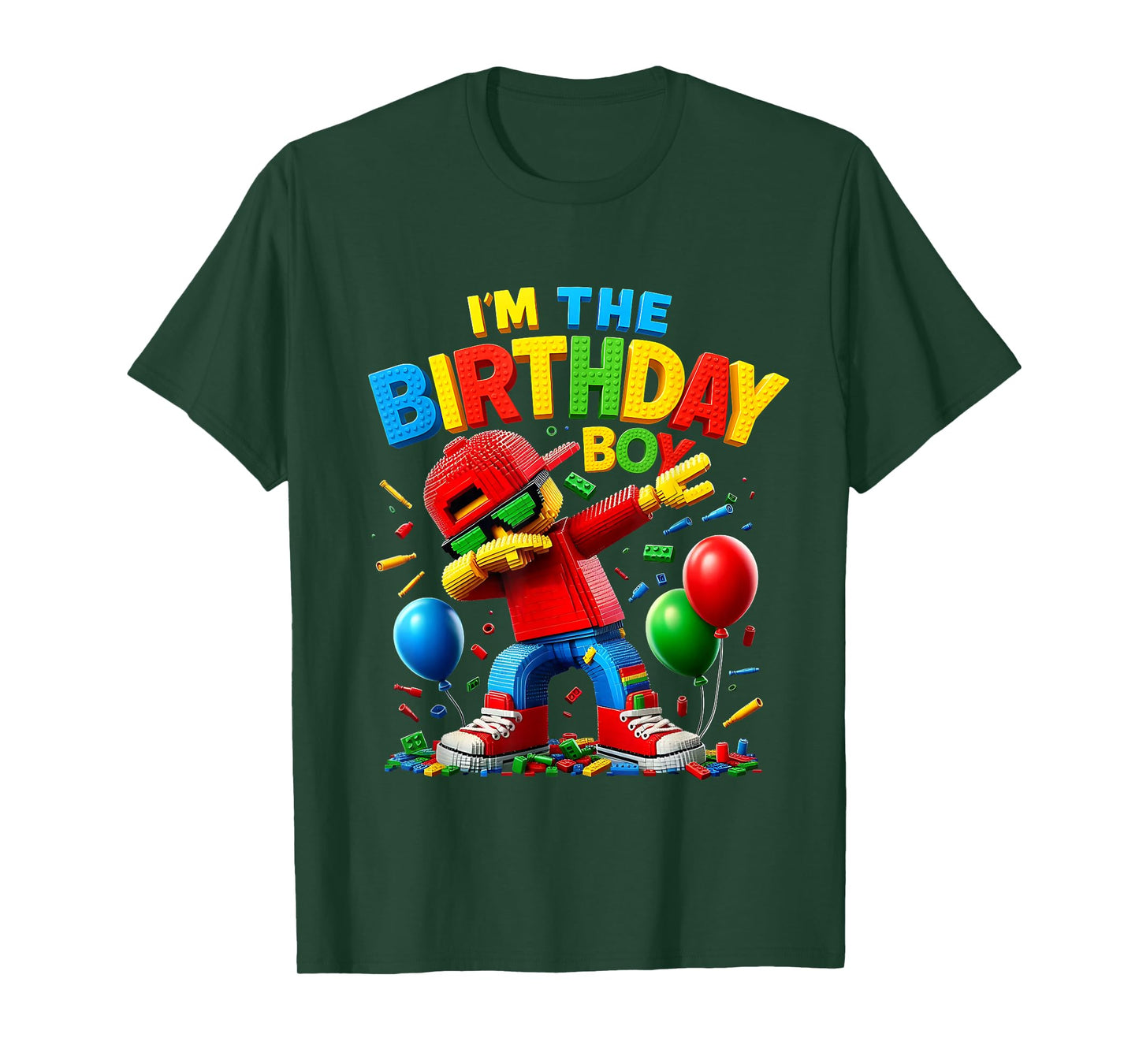 Builder Gamer Building Blocks Bruh Birthday Brick T-Shirt