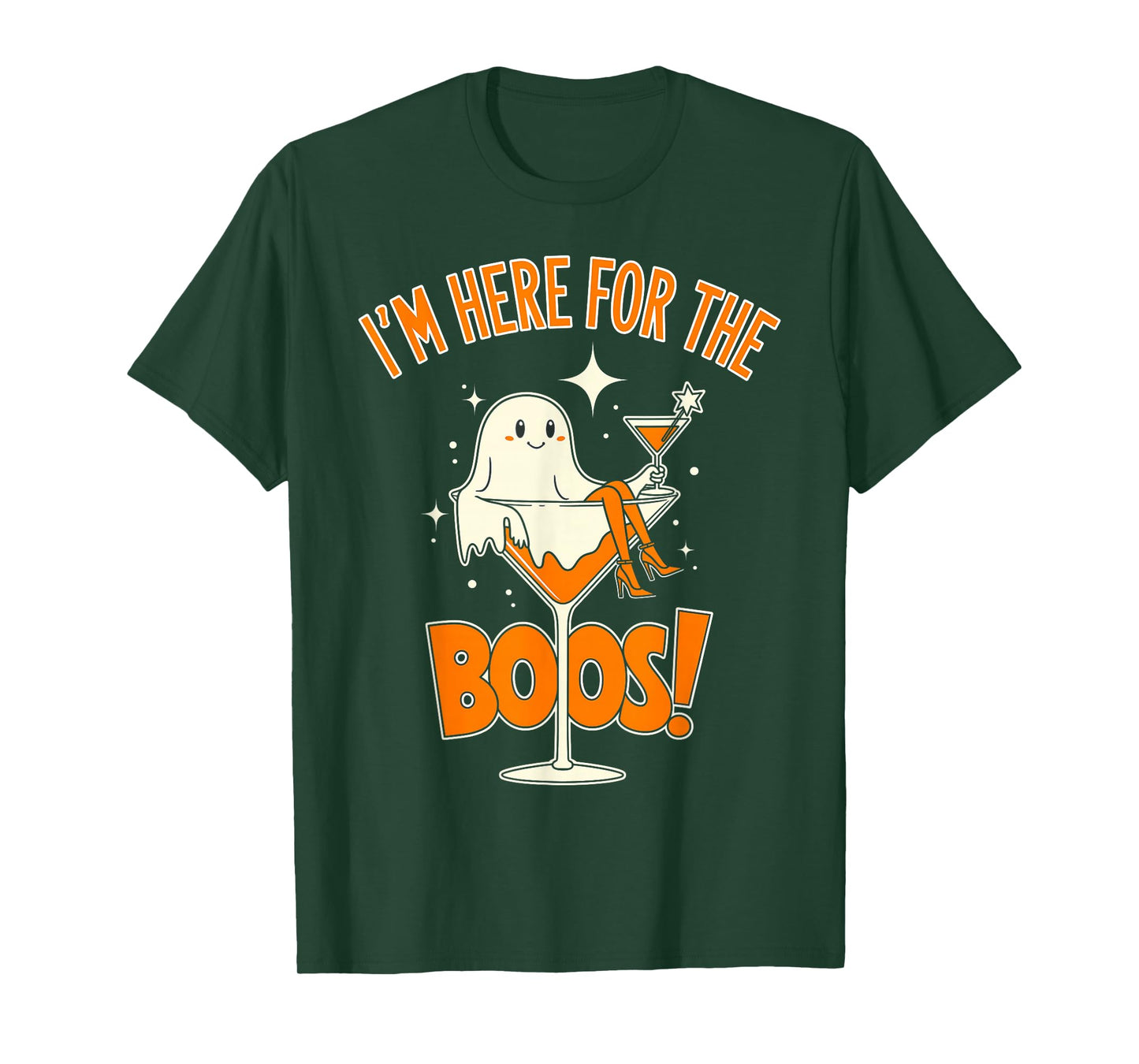 I'm Just Here for The Boos Funny Ghost Halloween Women Girls T-Shirt