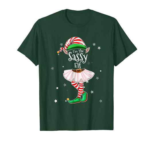 I'm The Sassy Elf T-Shirt Matching Christmas Costume Shirt T-Shirt
