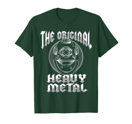 Deep Sea Diving Helmet Original Heavy Metal Underwater Diver T-Shirt