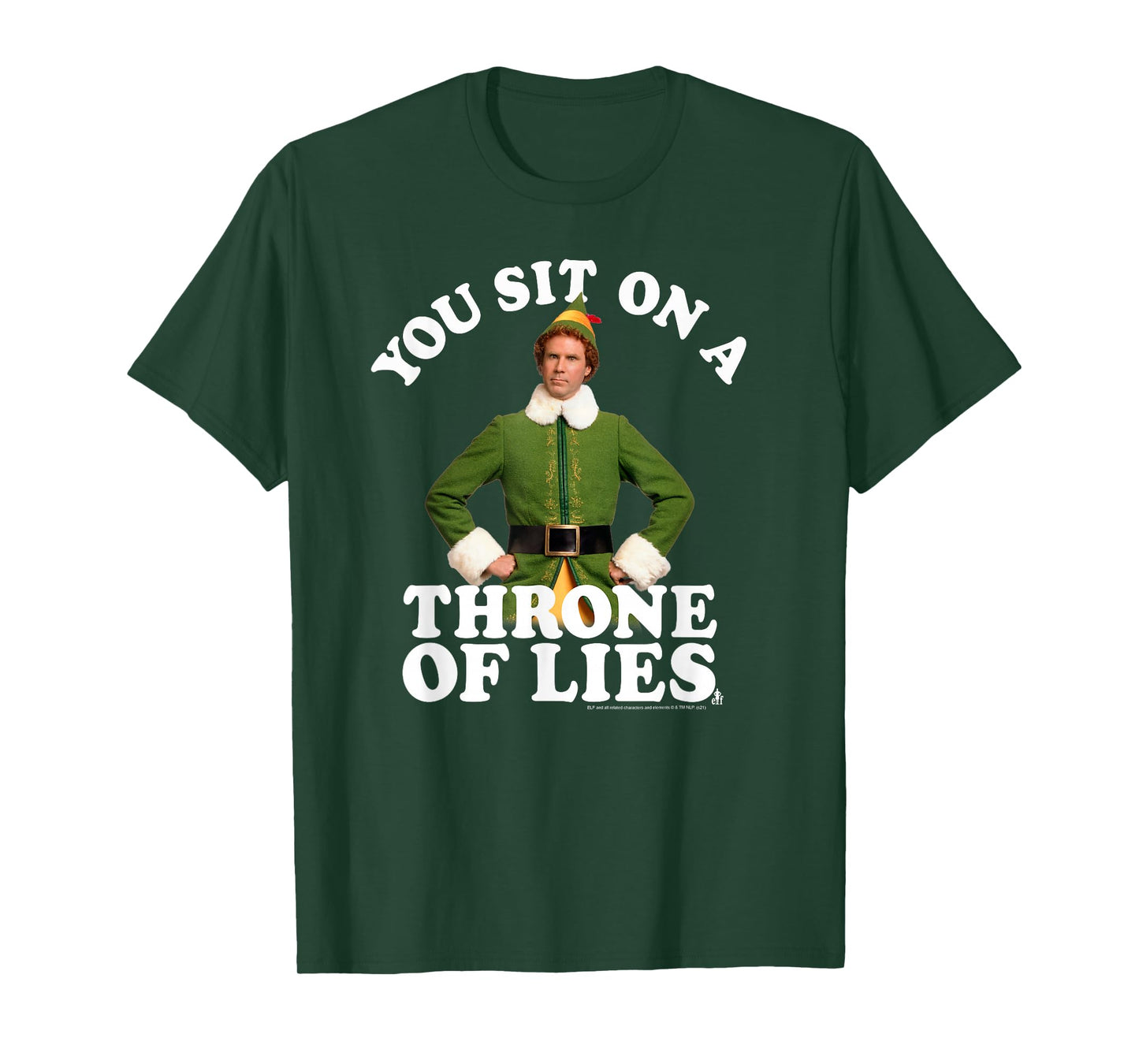 Elf You Sit on a Throne of Lies Christmas Movie T-Shirt