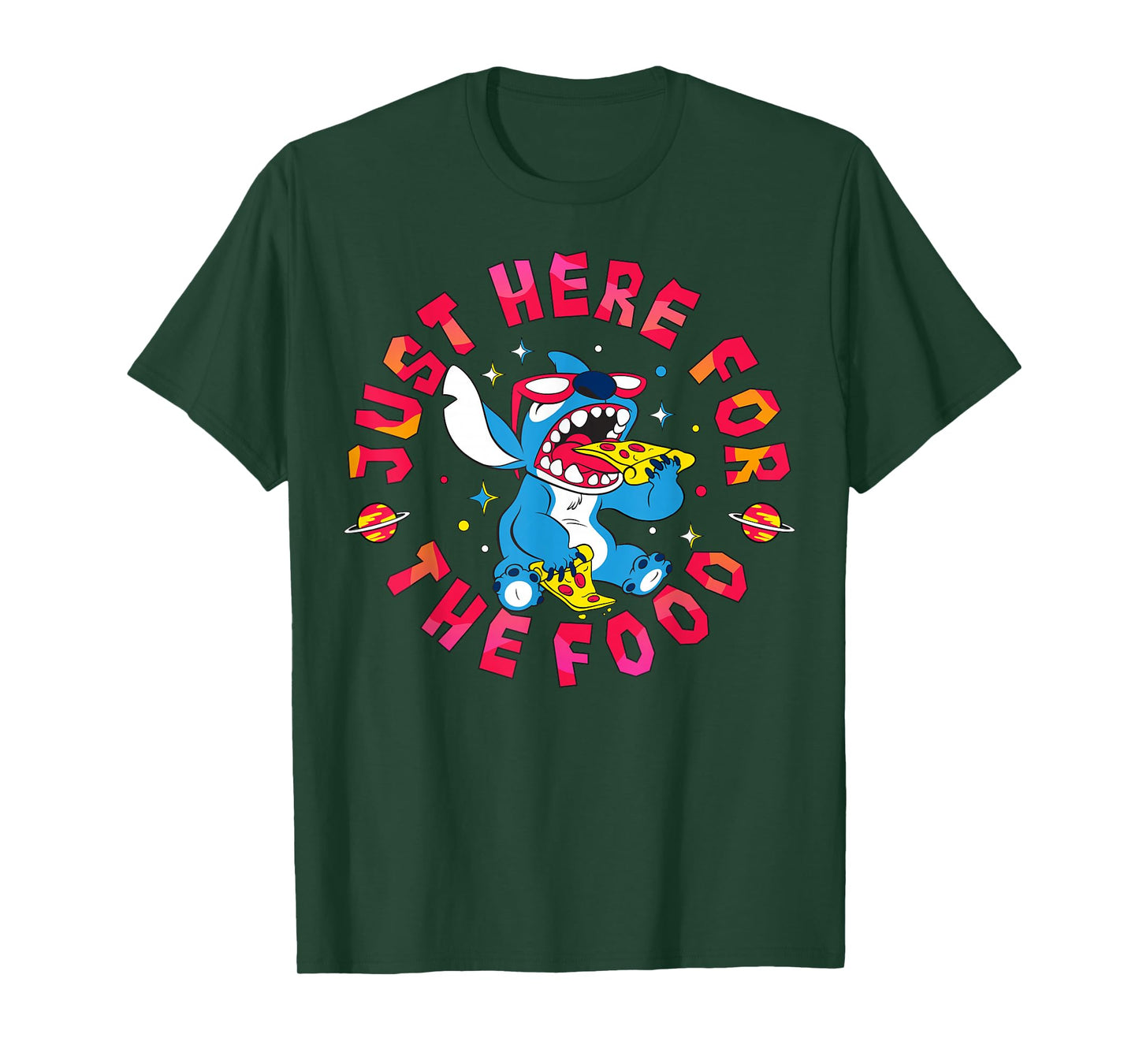 Disney Lilo & Stitch Just Here for The Food T-Shirt