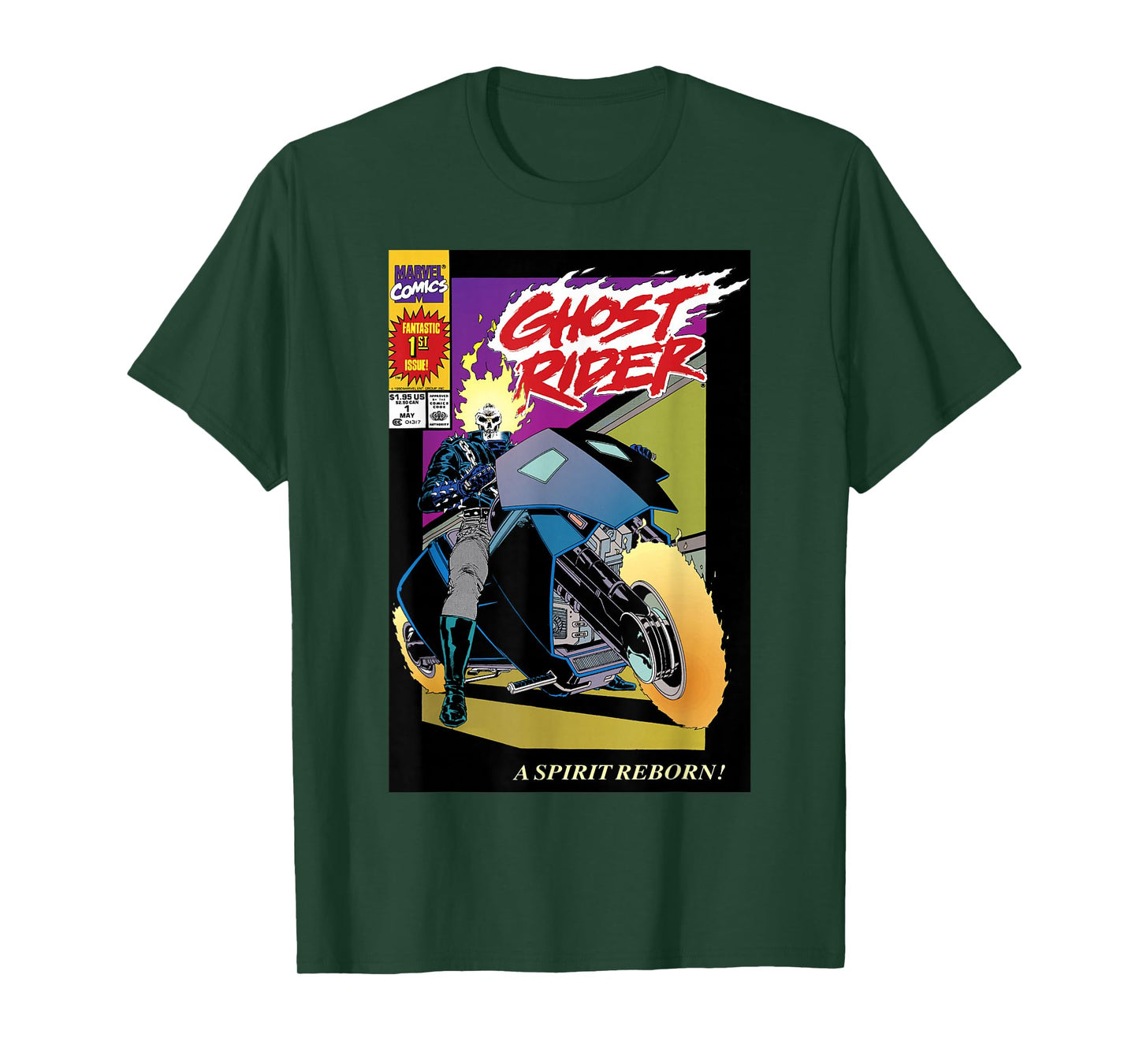 Marvel Ghost Rider Number 1 Comic Cover T-Shirt