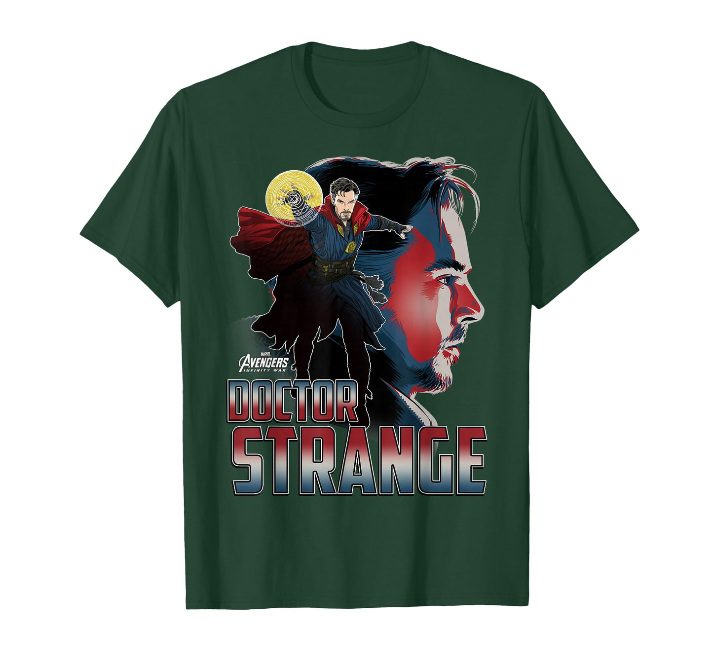 Marvel Infinity War Dr. Strange Head Profile Graphic T-Shirt T-Shirt