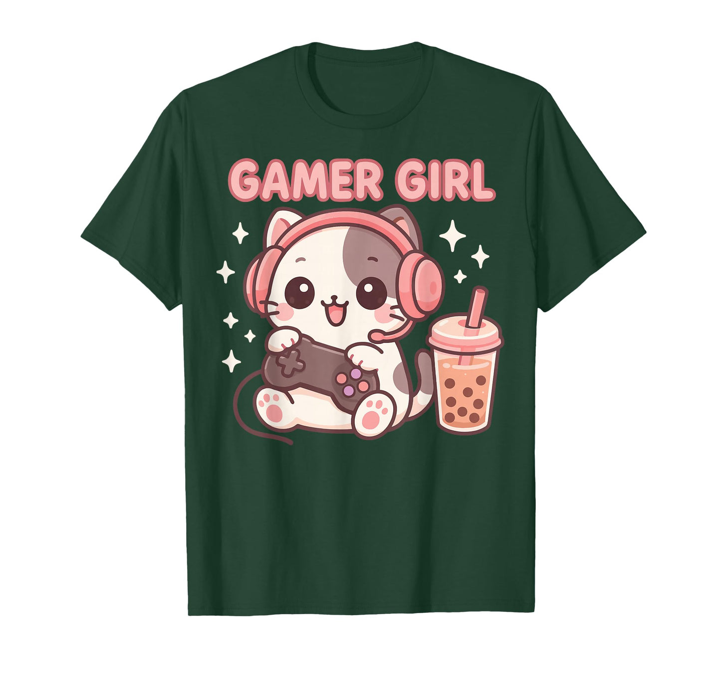 Gamer Girl Cat T-Shirt