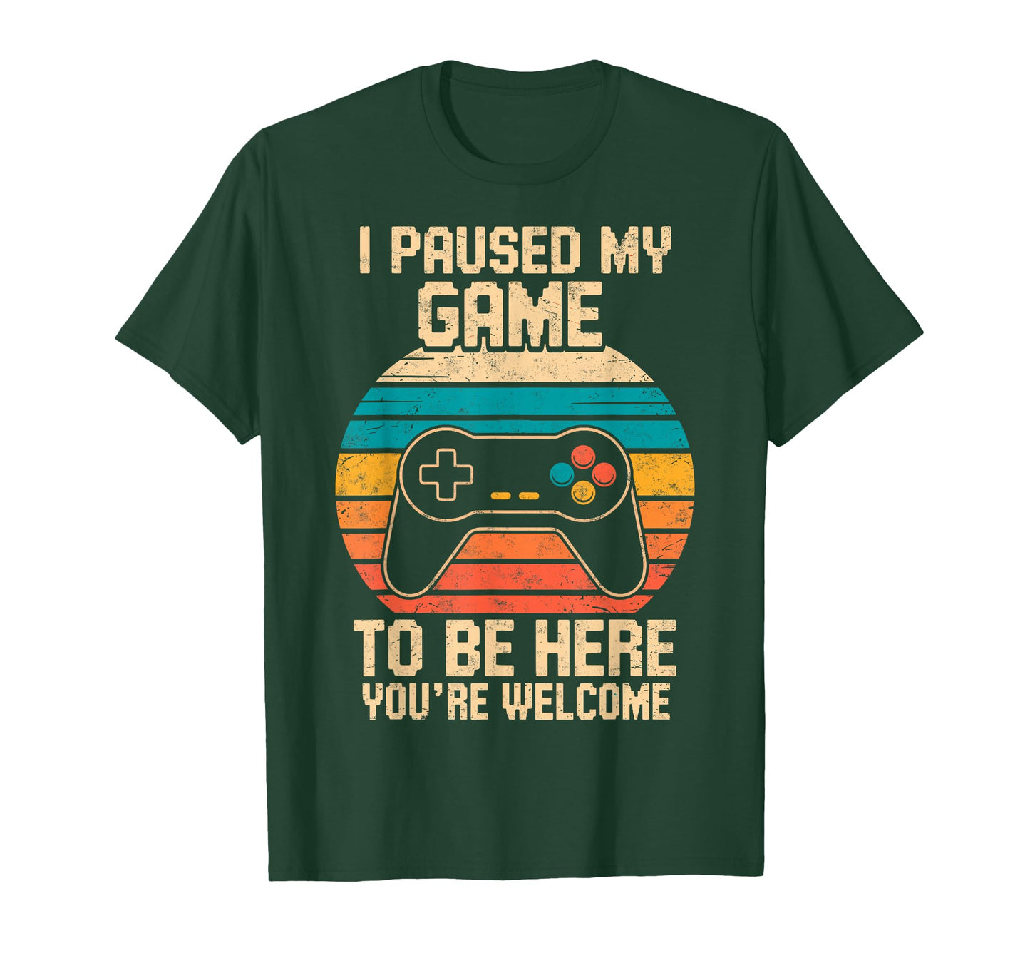 I Paused My Game to be Here Gamer Video Games Player Gaming T-Shirt
