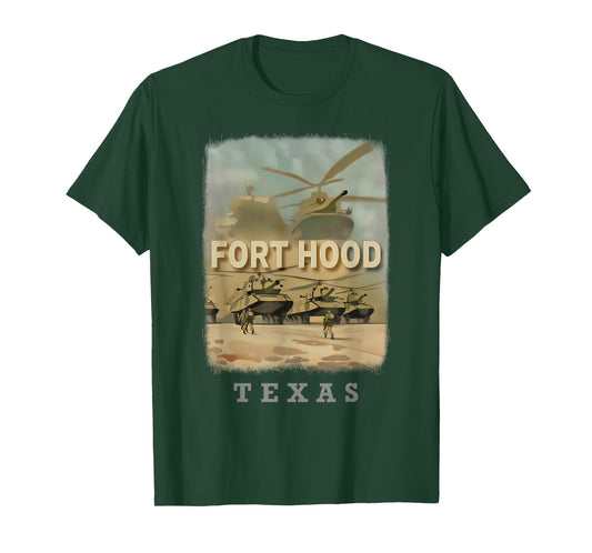 Fort Hood Texas TX Military Might SD755 T-Shirt