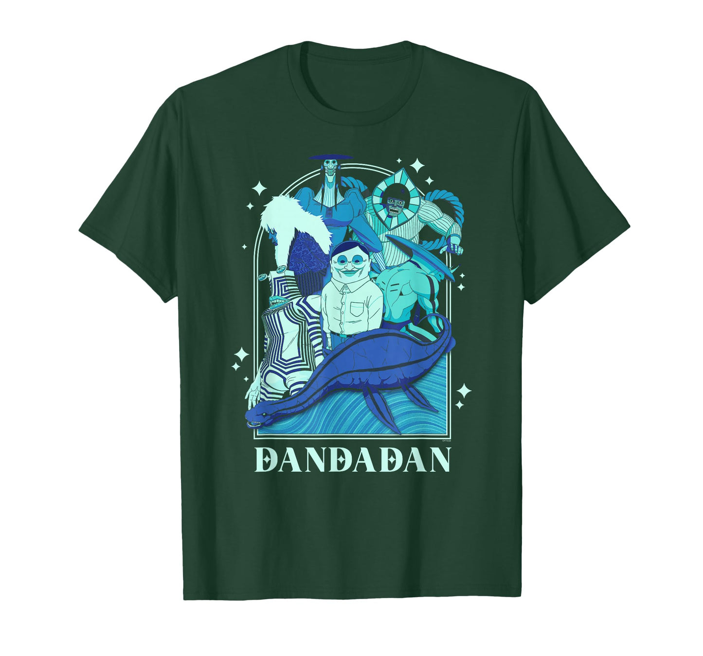 Dan Da Dan Framed Paranormal Characters Anime T-Shirt