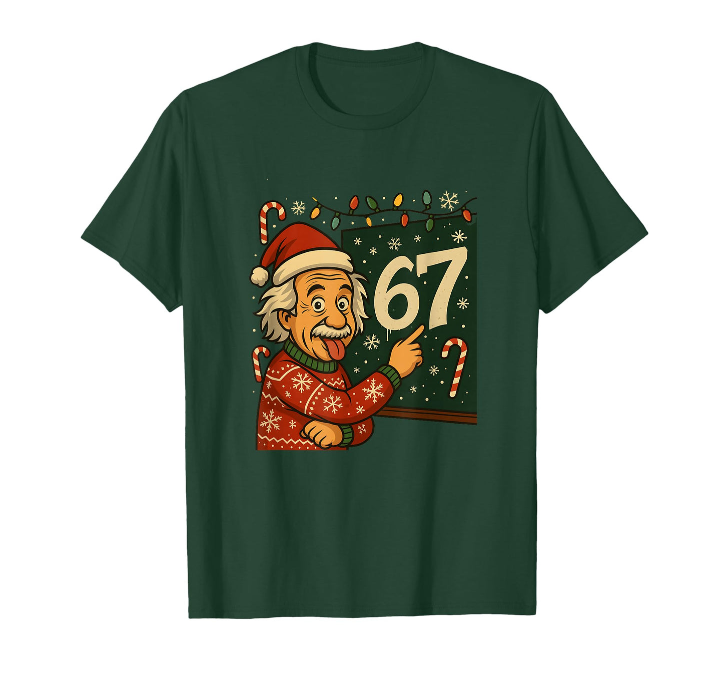Funny 67 Christmas Sweater Design with Snowflakes T-Shirt