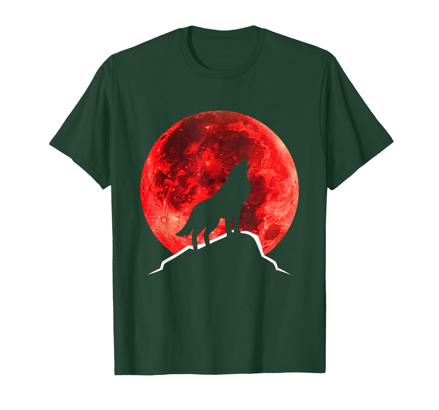 Wolf Blood Moon Lunar Eclipse for Astronomy Fans & Halloween T-Shirt