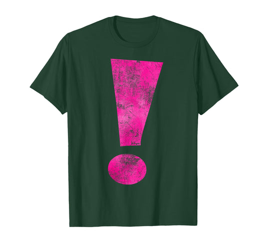 Distressed Magenta Whee! Exclamation Point Graphic T-Shirt T-Shirt