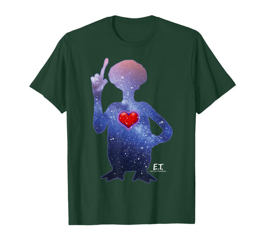 E.T. Terrestrial Universe Silhouette Heart Graphic T-Shirt T-Shirt
