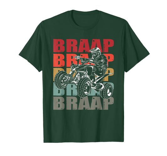 Funny Four Wheeler Quad Riding ATV Rider Racing Vintage Gift T-Shirt