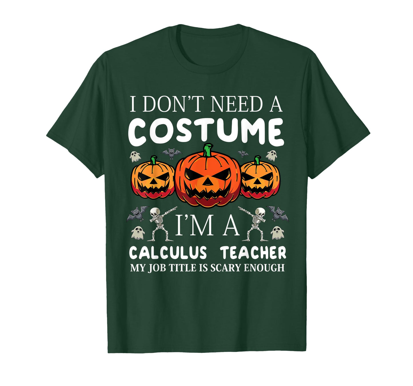 Funny Calculus Teacher Halloween Costume Math Teachers Scary T-Shirt for Men Women
