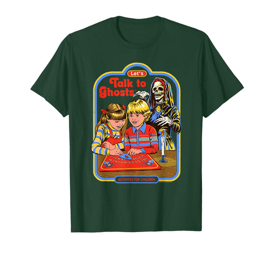 Steven Rhodes Talk to Ghosts Ouija Board Retro Dark Humor T-Shirt