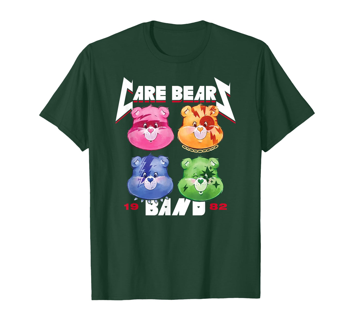 Care Bears Rock Band 1982 Retro Band Cartoon T-Shirt